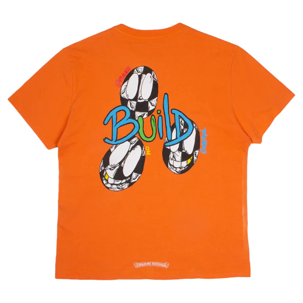 Chrome Hearts Matty Boy Link & Build T-Shirt Orange - Image 2